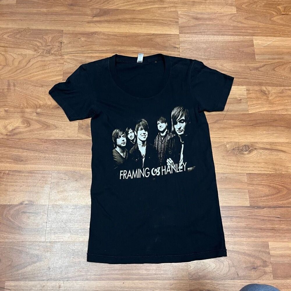 American Apparel Womens Black Framing Hanley Short Sleeve T-Shirt Size Small - Picture 3 of 9
